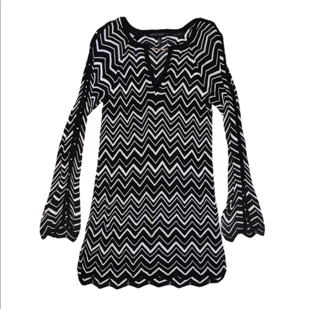 White House Black Market Chevron Sweater Dress